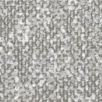 Arketipo Iris outdoor fabric texture, muted gray boucle weave, heathered effect with horizontal and vertical threads, matte finish.